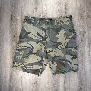 National Outfitters Shorts Mens 38 Green Camo Chino Cotton Army Outdoor